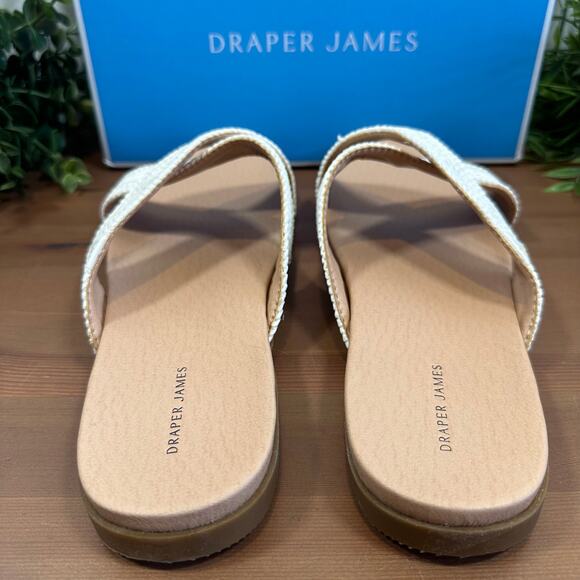 Draper James Women's Alex Raffia White Crossed Strap Sandals Size 9 - Picture 6 of 6